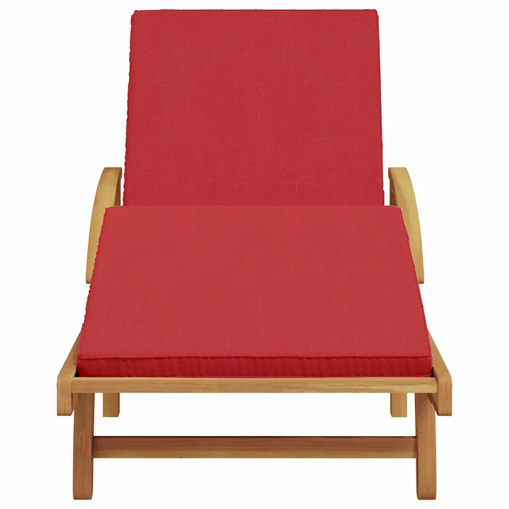 Lettino da Lettino sole | Sdraio da giardino | Lettino da sole Rosso 200 x 67 x 84 cm Legno di Acacia Massello