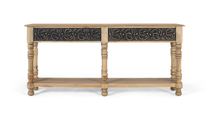 Consolle in legno di mango con design artigianale