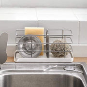 Supporto per asciugatura in acciaio inossidabile 304 - Organizzatore per lavello - Organizzatore per il lavello - Aria di asciugatura - Contenitore per sapone - Pannello di supporto regolabile
