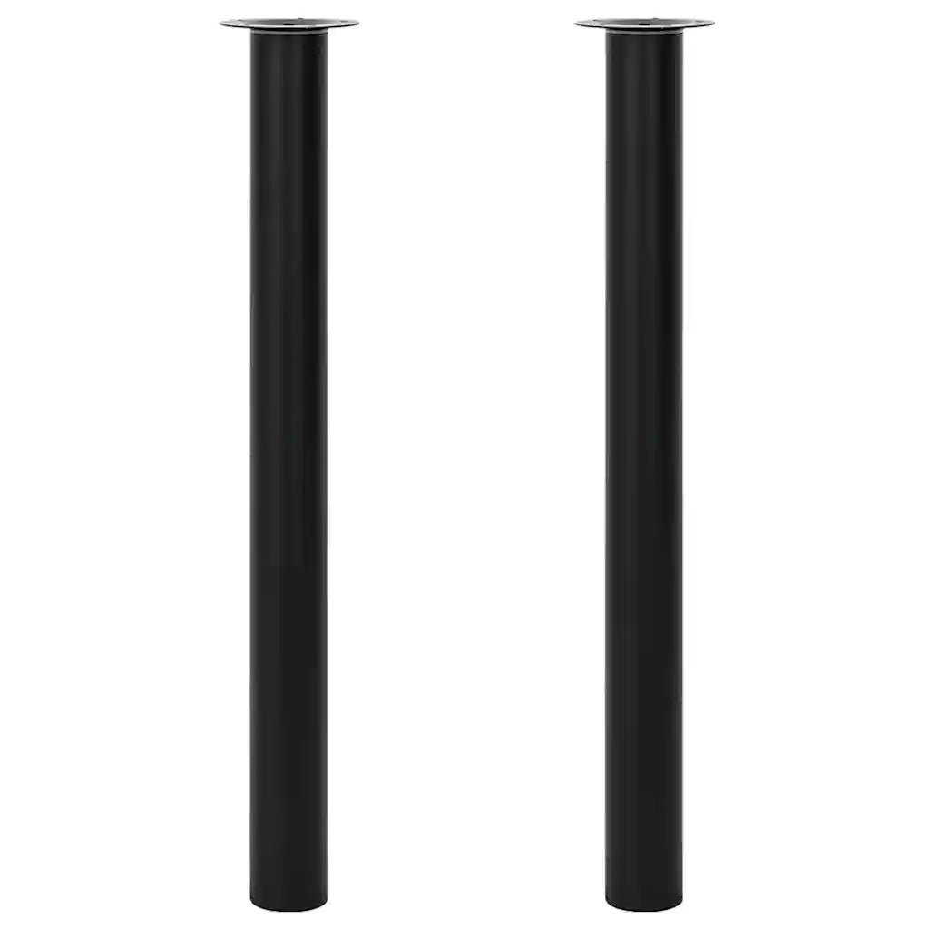 Gambe Telescopiche per Tavolo 2 pz Nere 710 mm-1100 mmcod mxl 94771