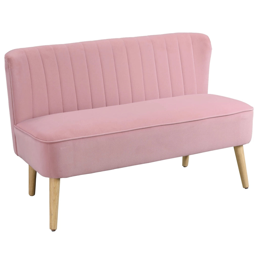 Divano 2 posti in tessuto rosa ¨C Minimal ¨C 90x