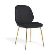 LÚZETE - SEDIA ASHCROFT IN VELLUTO NERO