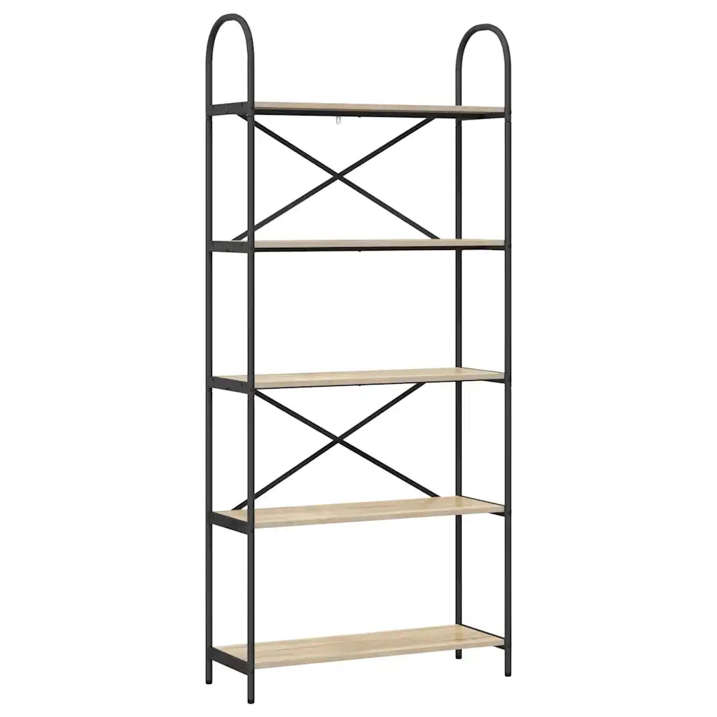 Libreria-Scaffale per Libri-Mobile di Stoccaggio Rovere Sonoma 80 x 30 x 183 cm Legno multistrato 849314