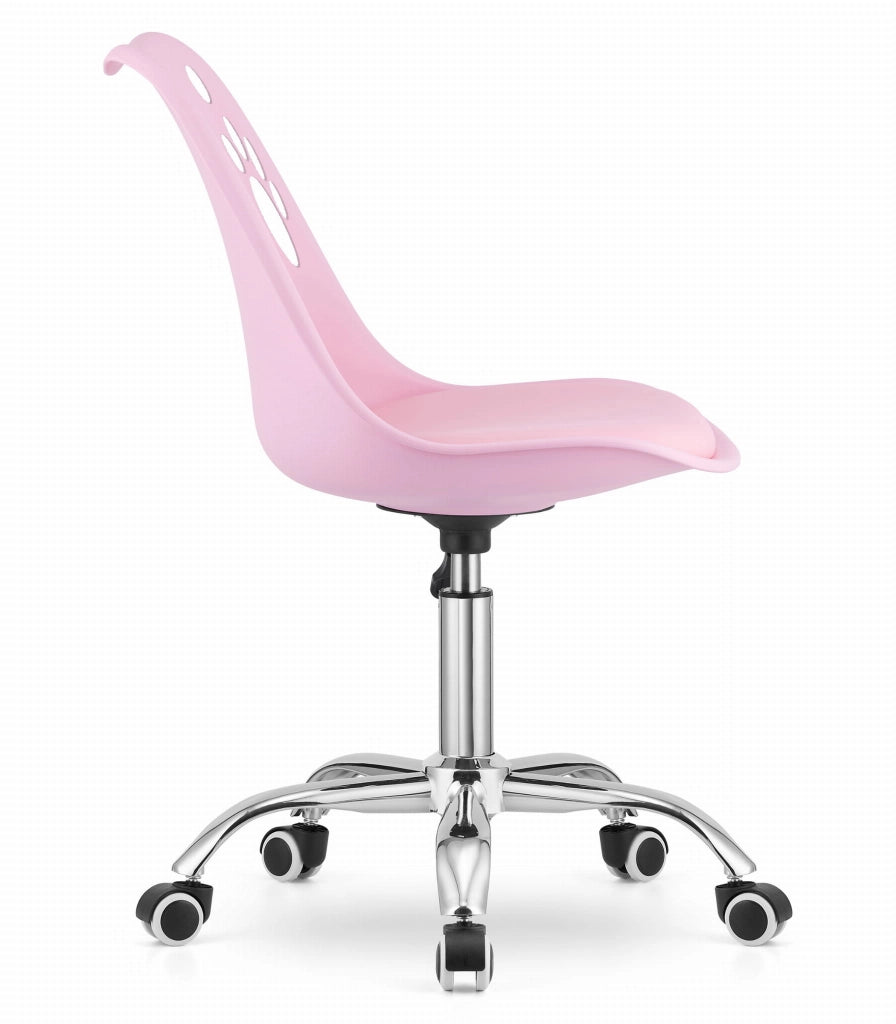 Sedia girevole Valora PRINT rosa dal design ergonomico per l'ufficio domestico