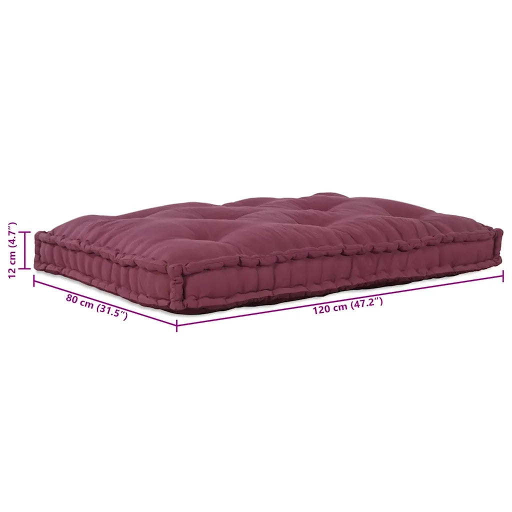Cuscino per Divano Pallet Bordeaux 120 x 80 x 12 cm Tessuto 4019088