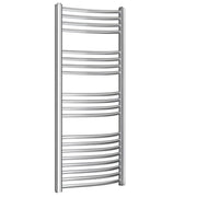 Termoarredo curvo cromato Kalura - H 1500 - Int. 450 - L 500