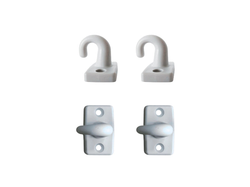 Braccetti per Tende da Sole in Alluminio 50 cm Coppia Kit con Ganci Vari Colori