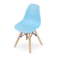 Sedia ergonomica Valora ZUBI con gambe in legno blu per bambini x2