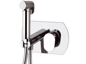 Shut off dotato di miscelatore, doccetta, supporto e piastra rettangolare - serie vanity