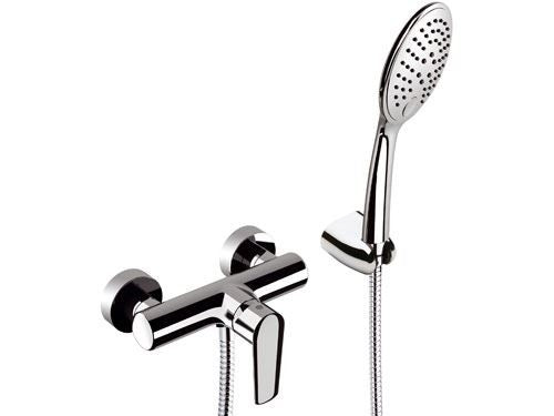 Rubinetto esterno doccia con leva frontale e kit doccia serie vanity