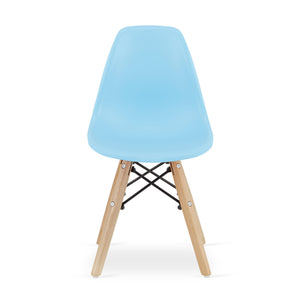 Sedia ergonomica Valora ZUBI con gambe in legno blu per bambini x2