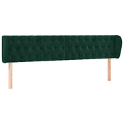 Testiera | Testata ad Orecchio Verde Scuro 183x23x78/88 cm in Velluto