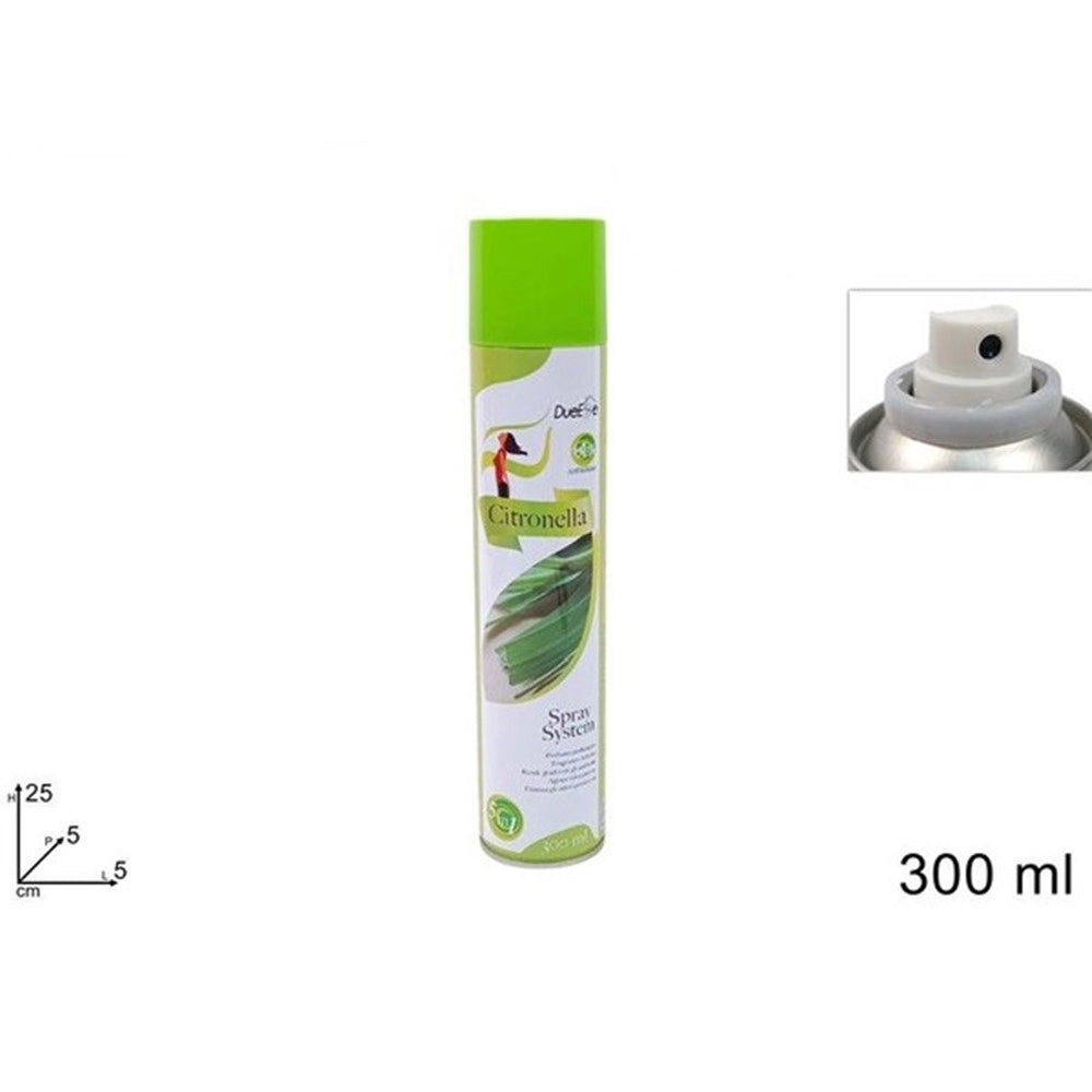 Trade Shop - Set 24pz Bomboletta Spray Deodorante Ambiente Repellente Insetti Citronella 300ml 640296a -