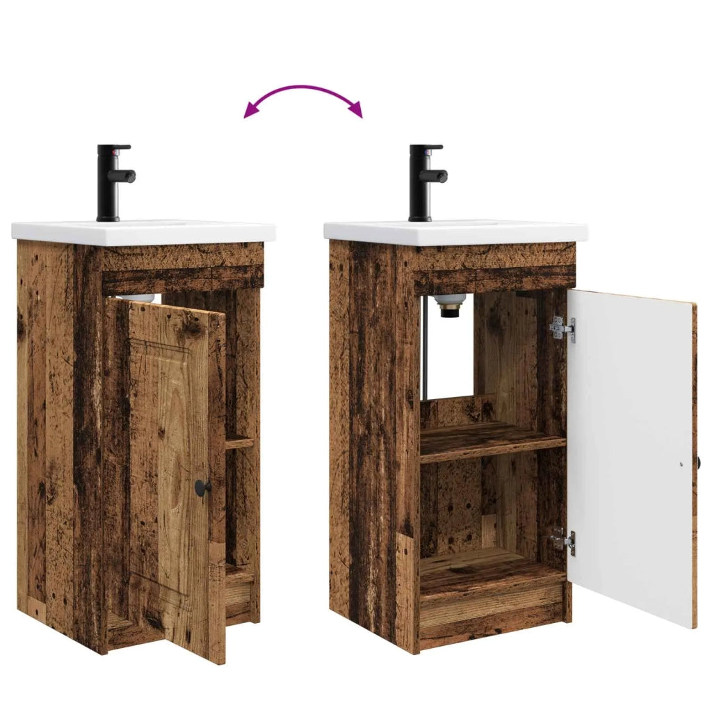 Mobile da bagno con lavabo Legno antico 42 x 40 x 84,5 cm 890002