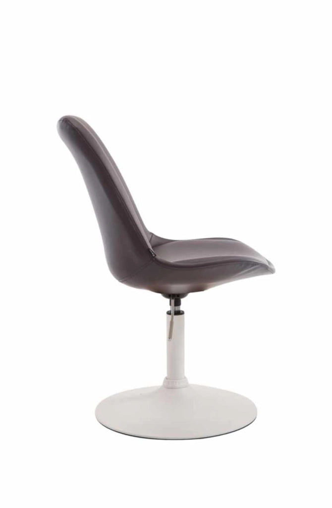 Set di 4 sedie da pranzo Maverick in ecopelle marrone,bianco