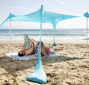 Tenda da Spiaggia Pop Up con Zanzara, Fili di Terra e Stabiliatori, Protezione UV 50+ per Escursioni in Campeggio, Pesca, Giardino o Picnic