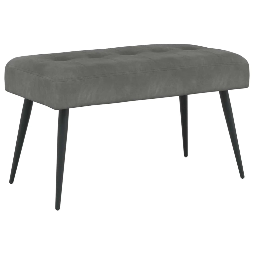 Panchina con bottoni imbottiti Grigio Scuro 80 x 40 x 46 cm 42038516