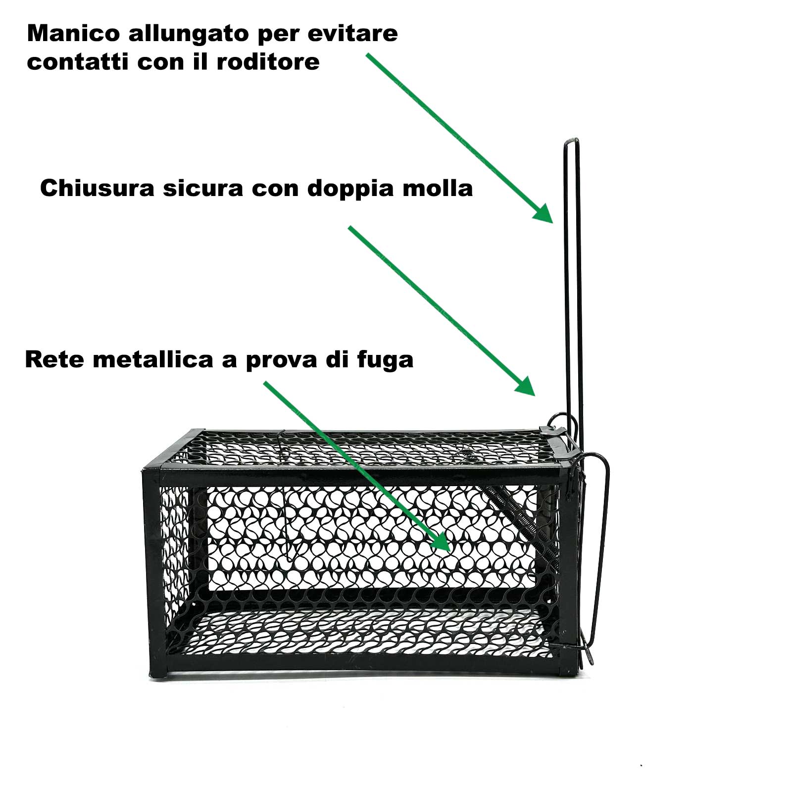 La trappola per topi affidabile e sicura per roditori. Confezione da 2pz