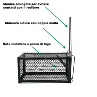 La trappola per topi affidabile e sicura per roditori. Confezione da 2pz