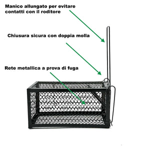 La trappola per topi affidabile e sicura per roditori. Confezione da 2pz