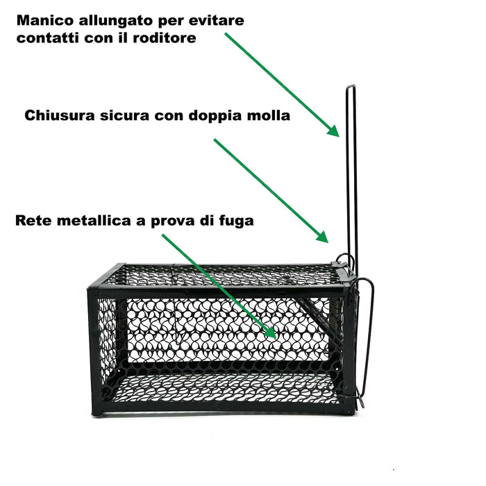 La trappola per topi affidabile e sicura per roditori. Confezione da 2pz