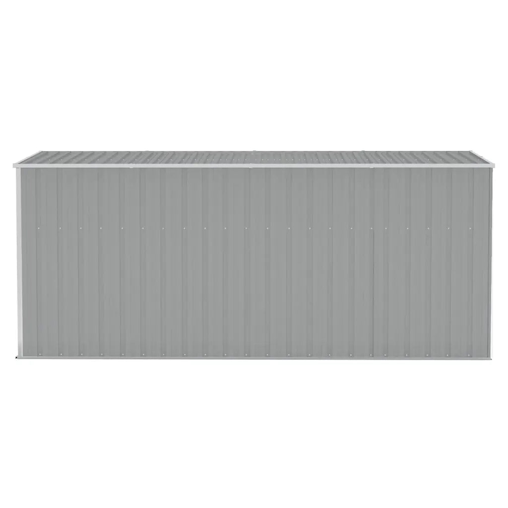 Capanno Giardino a Parete Grigio 118x382x178 cm Acciaio Zincato