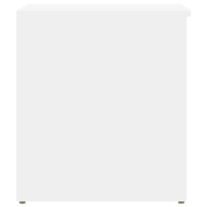 Cassapanca Bianca 84x42x46 cm in Legno Ingegnerizzato 803056