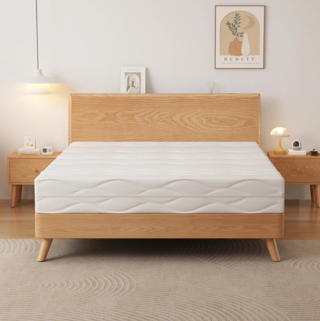 Materasso a molle e schiuma 7 zone H3/H4 bianco e grigio