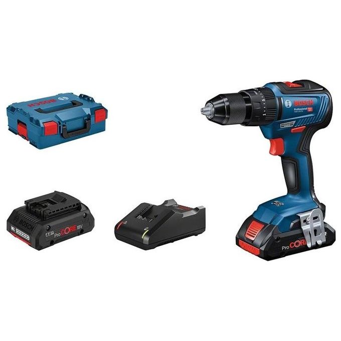 Bosch GSB 18V-55 PROFESSIONAL 1800 Giri/min Senza chiave 1,1 kg Nero, Blu, Rosso