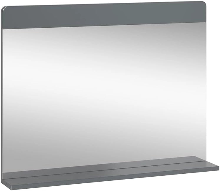 Specchio da bagno Izan, Grigio, 80.1 x 62 cm, a parete, combinabile con altri mobili da bagno Izan