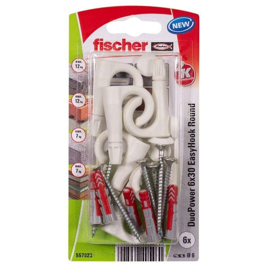 Fischer 557923 ancoraggio a vite e tassello 6 pz Kit di viti e tasselli a muro 30 mm