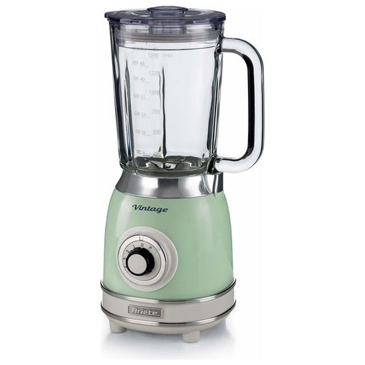 Ariete 583, Frullatore Vintage con tazza in vetro da 1,5 Litri, 4 Lame in Acciaio Inox, 4 Velocità + Pulse,1000 Watt, Verde