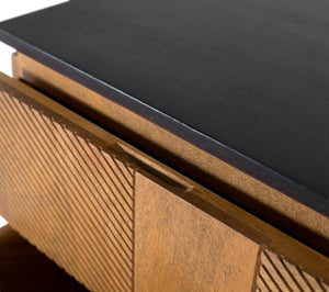 Comodino in legno di mango con finitura naturale