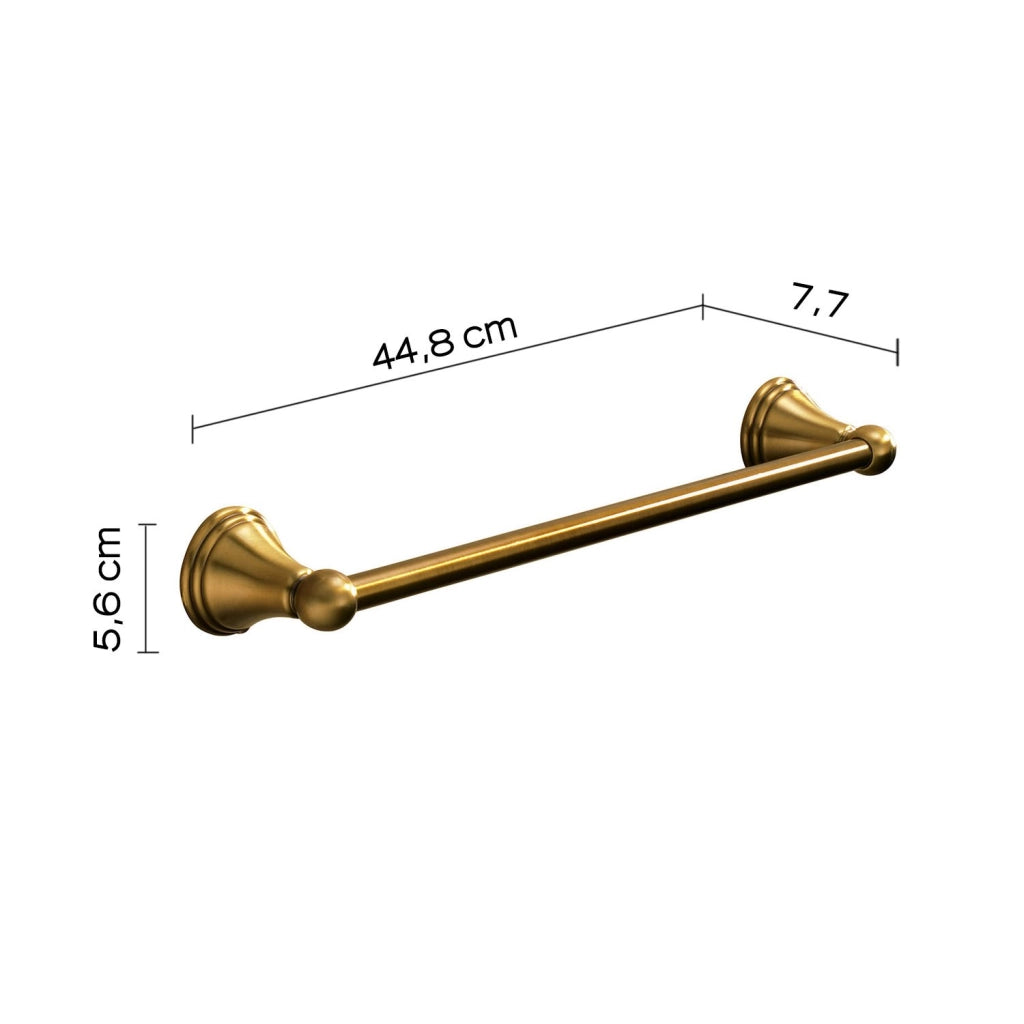 Portasalviette 45 cm da muro in acciaio inox e Cromall 7521-45 Gedy serie ROMANCE Bronzo