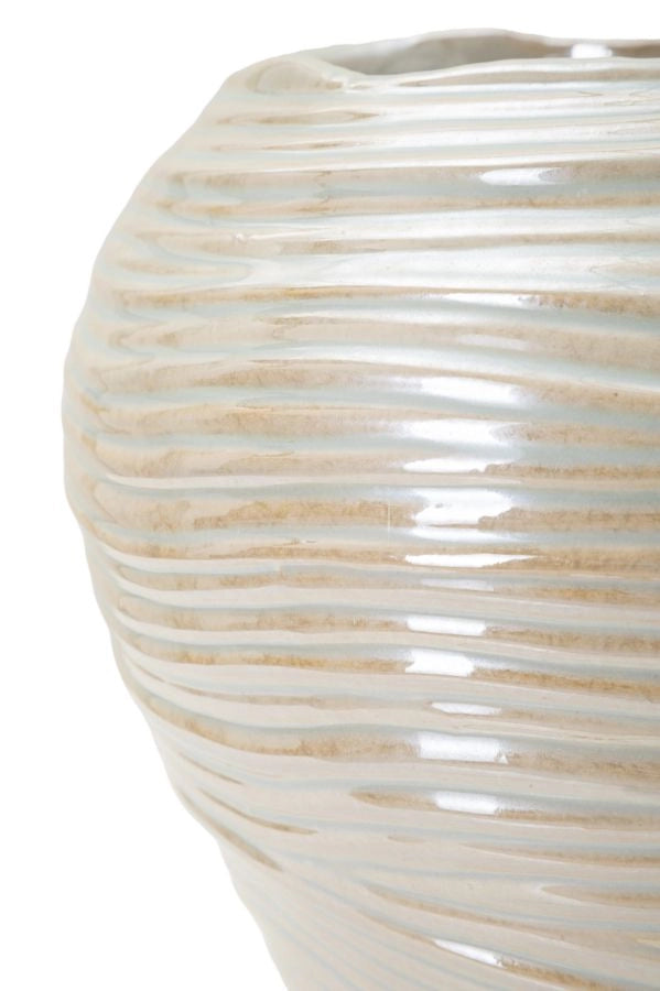 Vaso Perly Round Ø27x24 cm in Ceramica Perla