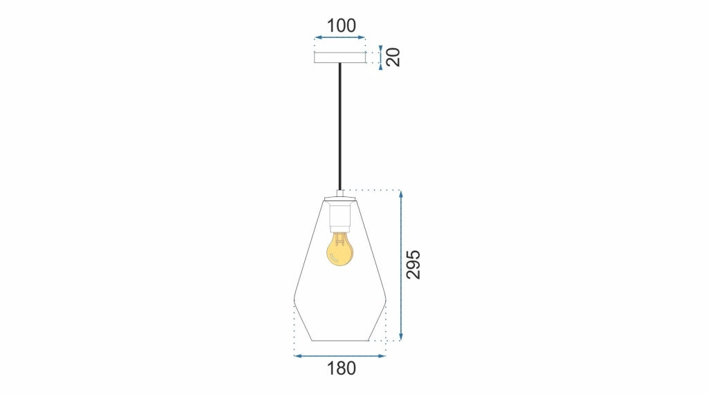 Lampada Da Soffitto Di Vetro APP438-1CP