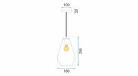 Lampada Da Soffitto Di Vetro APP438-1CP