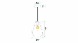 Lampada Da Soffitto Di Vetro APP438-1CP