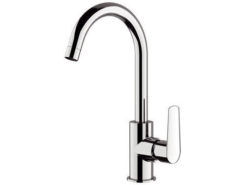 Rubinetto per lavello cucina con canna alta a u girevole - serie vanity