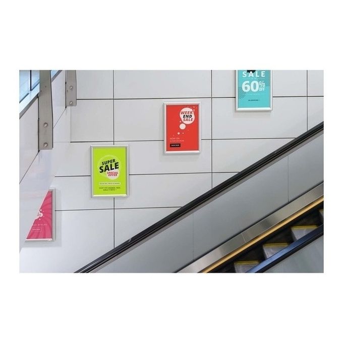 Durable 479723 placchetta da muro 278 x 402 mm Rettangolo Argento Alluminio