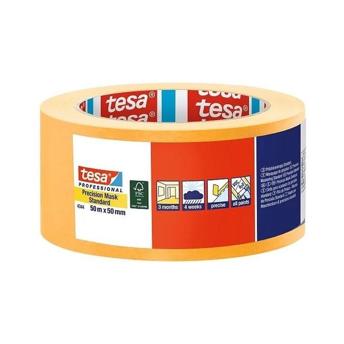 TESA Professional 4344 50 m Carta gommata per uso generico Adatto per uso interno Adatto per uso esterno Carta Arancione