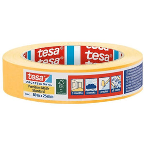 TESA 4344 Precision Mask Standard 50 m Carta gommata per imbianchini Adatto per uso interno Carta Arancione