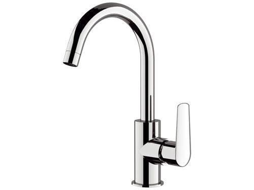 Rubinetto per cucina con bocca alta girevole, modello corto - serie vanity