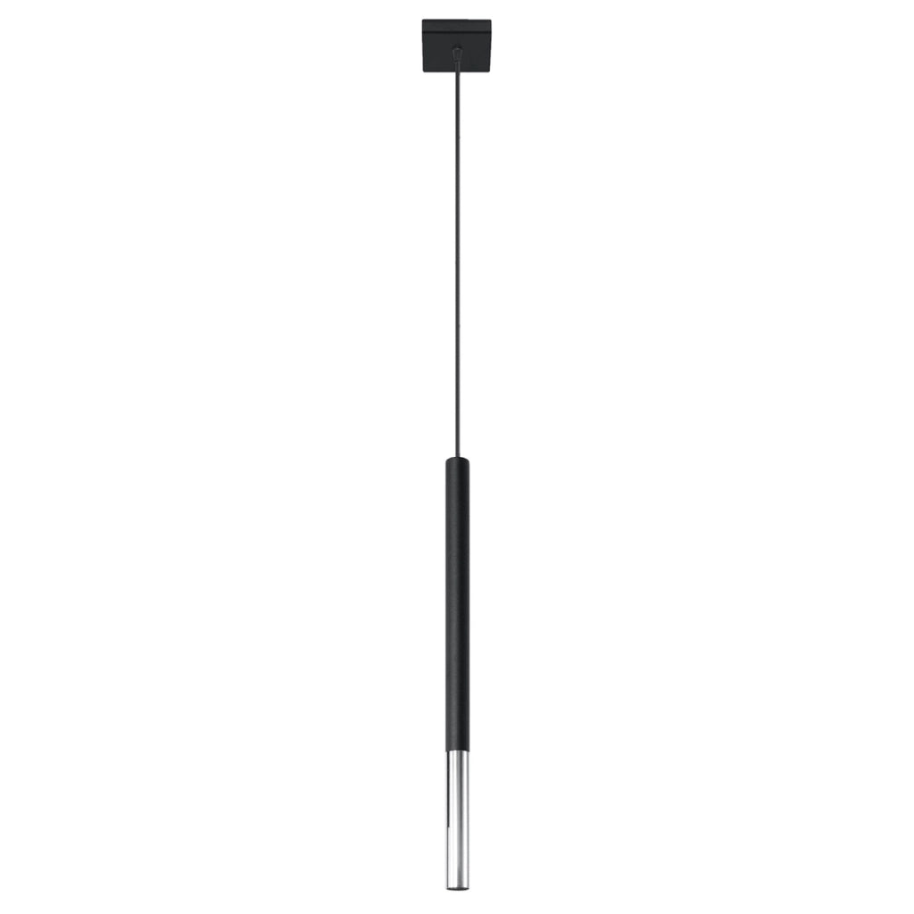 Lampada a sospensione Vitreo 1 Pure Lume nero cromo