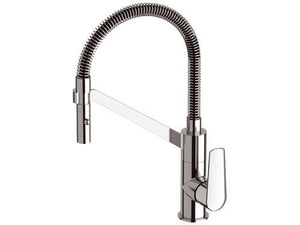 Miscelatore per lavello cucina di design con doccetta estraibile, serie vanity