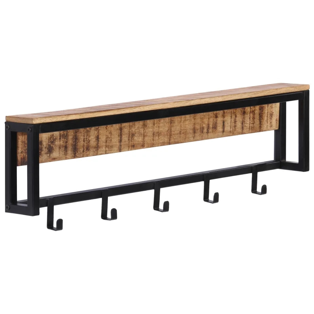 Appendiabiti 87x10x27 cm in Legno Massello Grezzo di Mango CFW8051367
