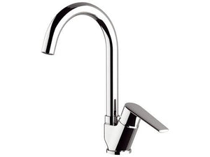Rubinetto lavello cucina con bocca alta girevole, serie vanity