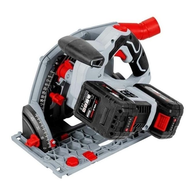 Holzmann TAS165AKKU sega circolare portatile 16,5 cm Nero, Grigio, Rosso 5500 Giri/min 100 W