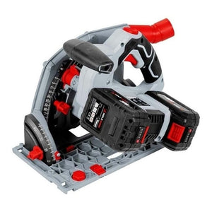 Holzmann TAS165AKKU sega circolare portatile 16,5 cm Nero, Grigio, Rosso 5500 Giri/min 100 W