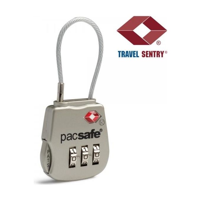Pacsafe Prosafe 800 Lucchetto per bagagli Zinco Argento